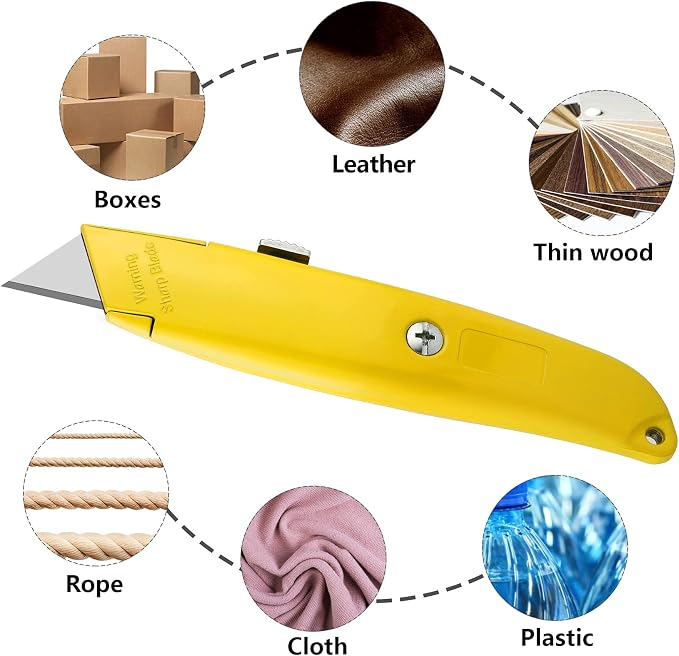 DIYSELF 2Pack Utility Knife Box Cutter Retractable Blade Heavy Duty PVC Pipe - Image 3