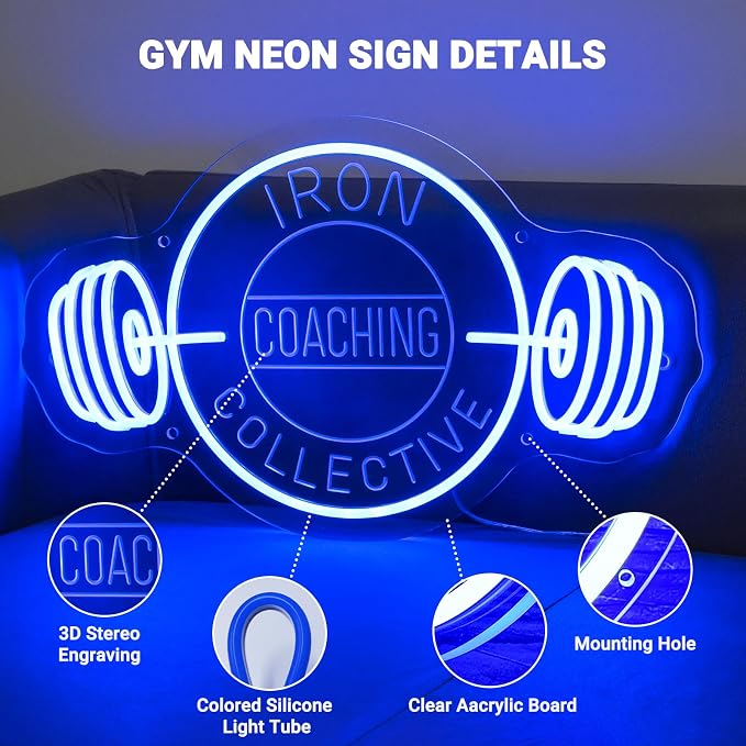 Customizable Gym Neon Sign Decor - Image 4