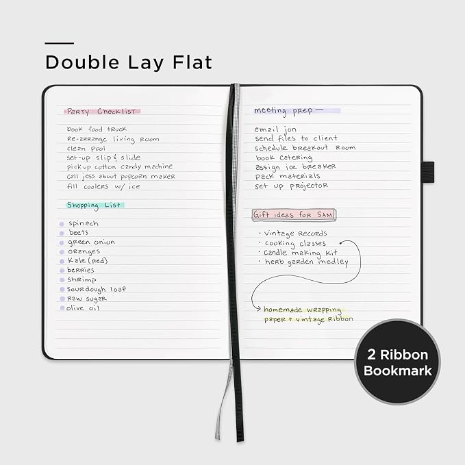 &And Per Se 10-Pack Lined Notebooks, A5 Hardcover, 160 Pages 100gsm Thick Paper - Image 3