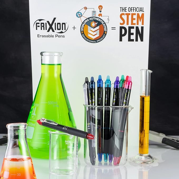 PILOT FriXion Synergy Clicker Erasable Gel Ink Pens, Extra Fine Point, Red Ink, 8-pack (17855)