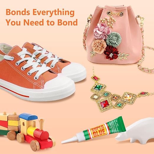 36 x 3g Super Strong Glue for All Purpose, Clear Cyanoacrylate Adhesive Instant Quick Dry Superglue Gel Tubes Bonding Plastic, Metal, Glass, Leather, Wood, Rubber, Jewelry, DIY Crafts Repair-DeskLoop Office