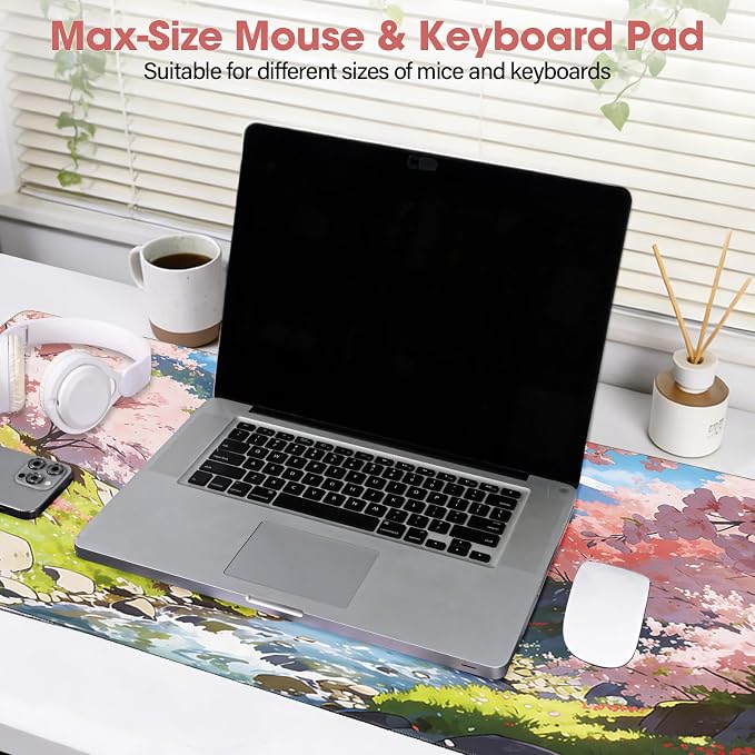 Cherry Blossom Anime Large Gaming Mouse Pad, 31.5x15.7 Inch, Non-Slip Rubber - Image 6