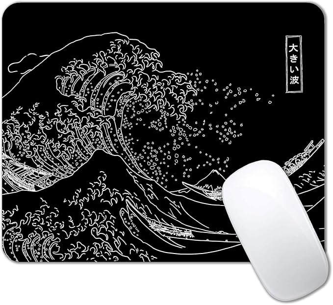 IMAYONDIA Japanese Great Wave Mouse Pad, Kanagawa Mousepad, Non-Slip Rubber by IMAYONDIA