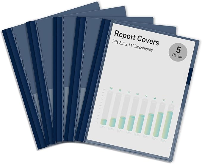 Ndsox 5 Packs Clear Front Report Covers by NDSOX