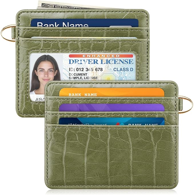 Slim Credit Card Holder Crocodile Wallet Women Thin Alligator Wallets RFID by Simikol