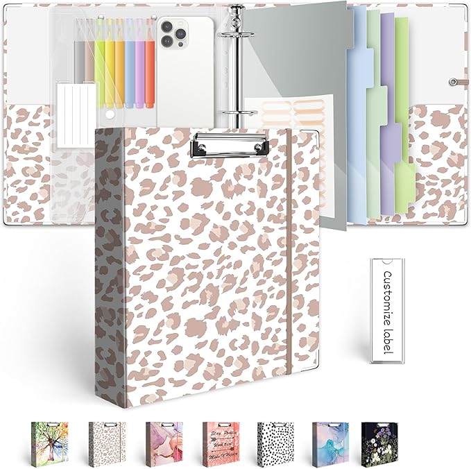 3 Ring Binder 2 Inch for 8.5"x11" Paper, Three Ring Binders by BVSSX
