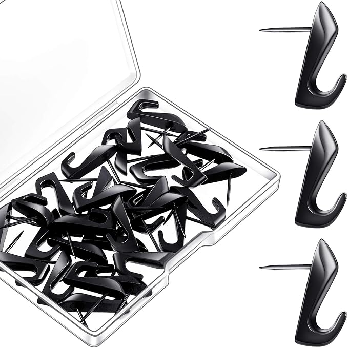 Hotop 30 Pcs Push Pins Picture Hooks 20 Lbs Thumbtacks by HOTOP