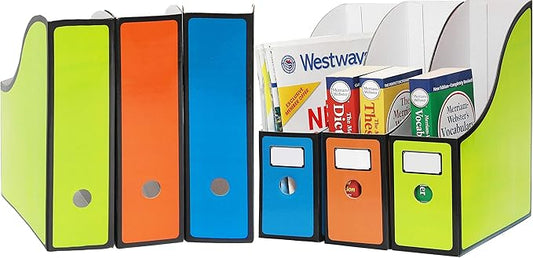 Simple Houseware 6-Pack Magazine File Holder Box, Foldable Cardboard Organizer by SimpleHouseware