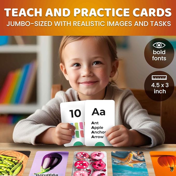 QUOKKA 260 Flash Cards for Kids Ages 3-5 - Image 3