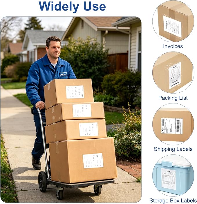 110 Pack Clear Shipping Label Sleeves, 7 x 10 Inch Self-Adhesive Packing Slip - Image 5