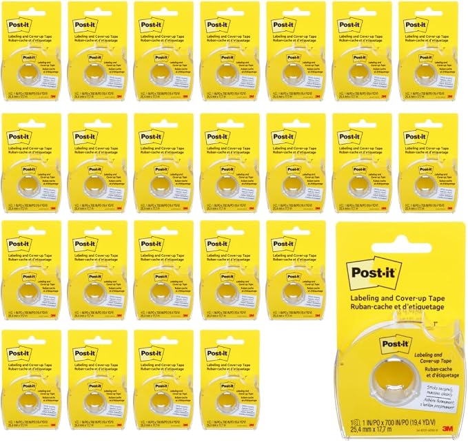 Post-it Labeling and Cover-up Tape 658, 1 in x 700 in - by Unknown