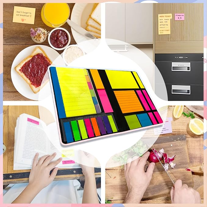 Sticky Notes Set 710 Pack, Divider Sticky Notes Tabs, Office Supplies, Planner - Image 6