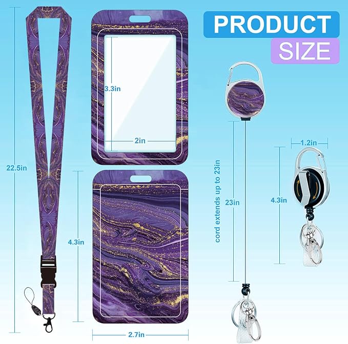 Badge Lanyard, Retractable Badge Holder - Image 2