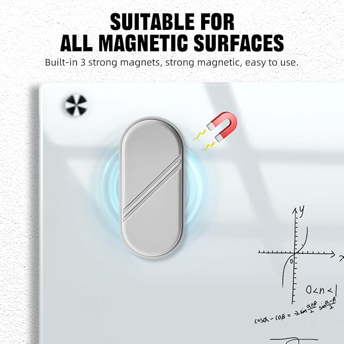 Dry Erase Board Eraser, Magnetic Detachable Whiteboard Eraser 2-Pack, Glass - Image 5