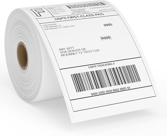 4" x 6" Direct Thermal Labels Roll, 450 Labels/Roll, Elton Printers by NefLaca