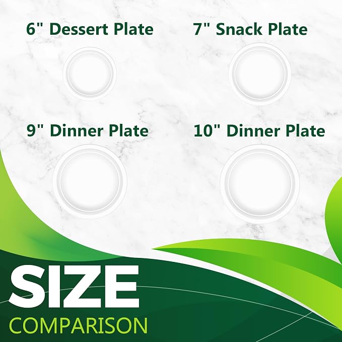 100PCS 100% Small Dessert Plates Disposable, 6 inch Paper Plates, Compostable - Image 7