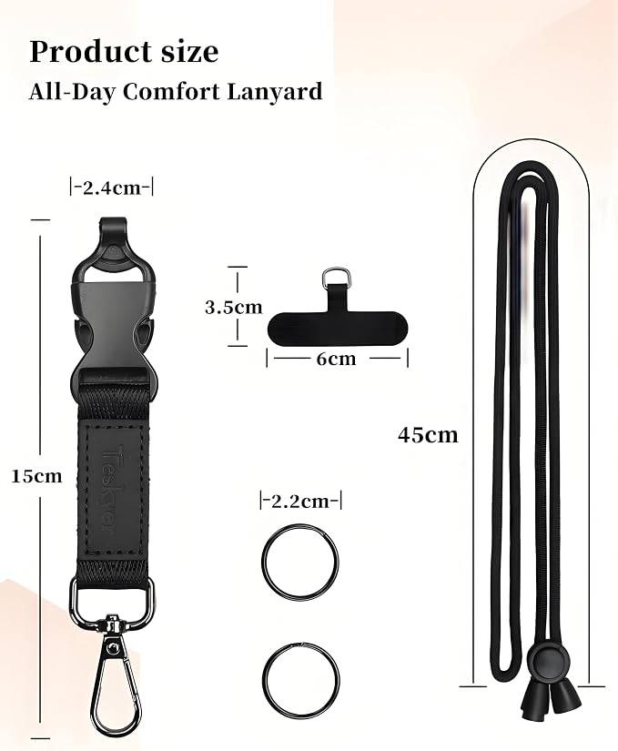 Teskyer Lanyards for ID Badges, Safety Breakaway Round Cord Lanyard - Image 6