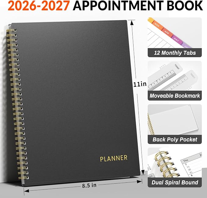 SUNEE 2026-2027 Appointment Book, Quarter-Hourly, Weekly & Monthly - Image 4
