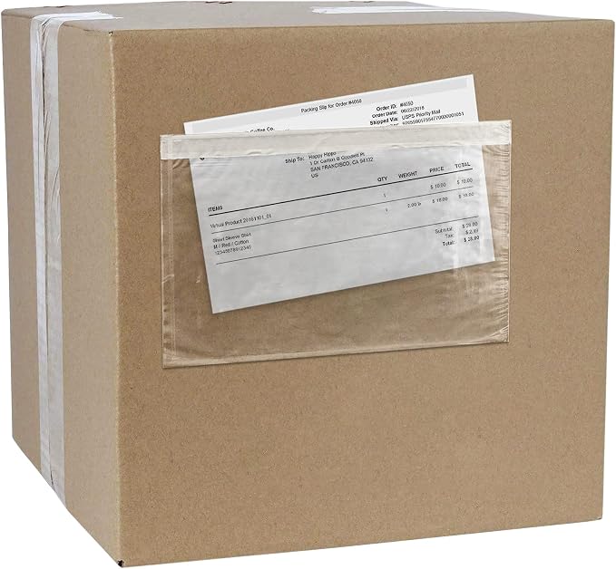 APQ Clear Top Loading Packing List Envelopes, 10.75 x 6.75 Inches. 500 Pack by APQSupply%C2%AE