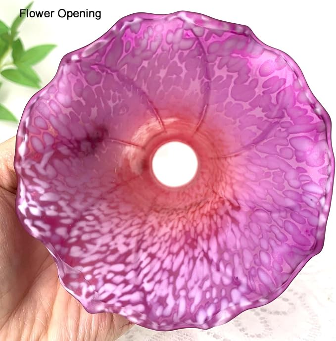 Bieye LS66 Lily Flower Blown Glass Lampshade - Image 4