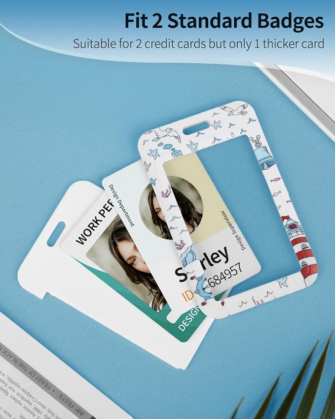 Uniclife Fashionable Sliding Badge Holder Cruise Pattern Plastic Case - Image 5