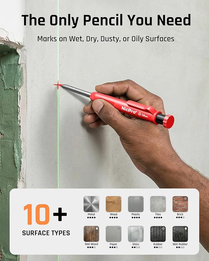 Nicpro 5 Pack Carpenter Pencil - Image 2