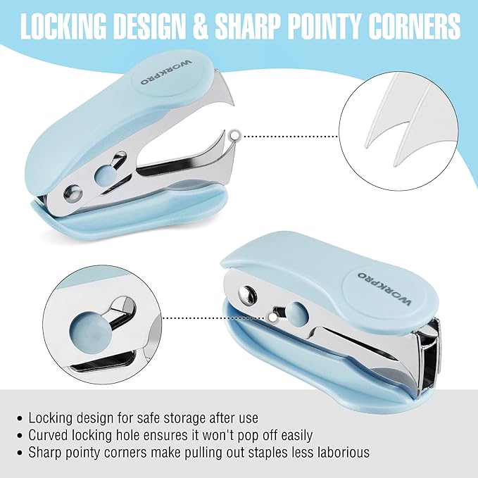 WORKPRO Mini Stapler with Staples, One Staple Remover, 2000 Standard Staples - Image 4