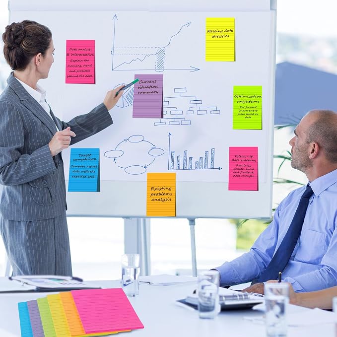 Lined Sticky Notes 4x6 in, Large Note Pads - Image 6