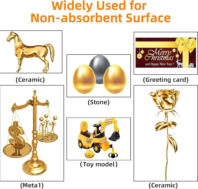 3Pcs Gold Liquid Mirror Chrome Markers, Permanent Reflective Metallic Gold Paint Pen, High Gloss Car DIY Model Painting, Touch Up Repair Kit for Plastic Metal Glass Fabric Ceremic Resins-DeskLoop Office