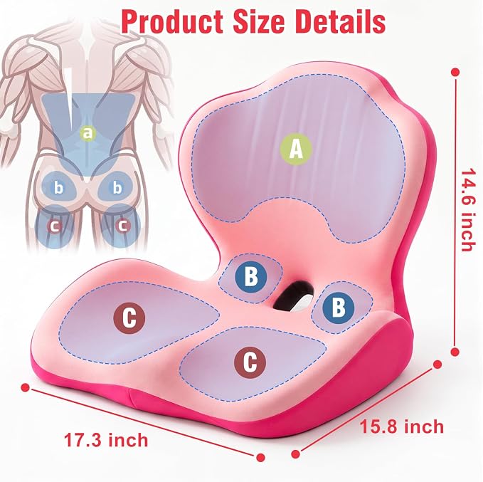 Car Seat Cushion with Lumbar Support Pillow, Memory Foam Office Chair Cushion - Image 8