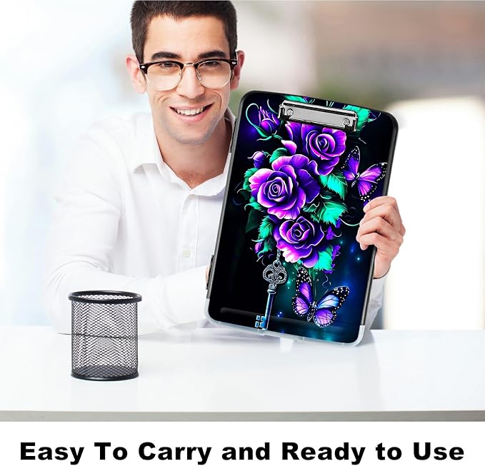 Purple Roses 02 A4 Clipboard - Image 6
