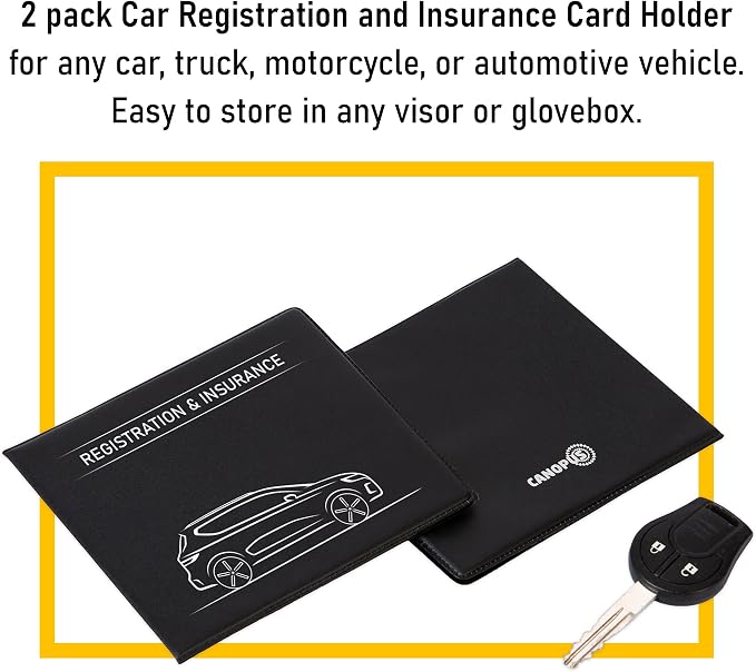 CANOPUS Car Registration and Insurance Holder, Car Document Holder, Vehicle - Image 2