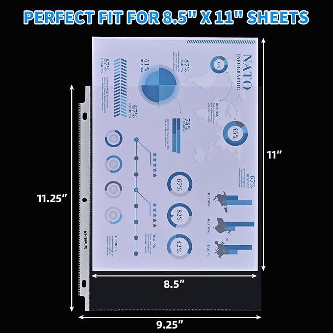 Sheet Protectors 500 Page, Page Protector 8.5" x 11" ，Upgraded Clear Plastic - Image 6