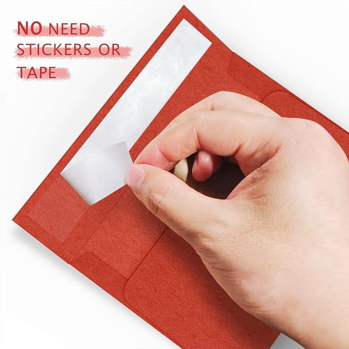 Red 5x7 Envelopes 100 Pack, Goefun A7 Self Seal Printable Invitation Envelopes - Image 4