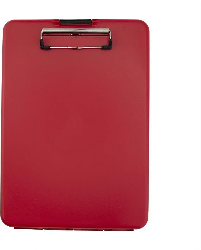 Saunders SlimMate Plastic Storage Clipboard Letter Size Red, Assembled in USA - Image 2