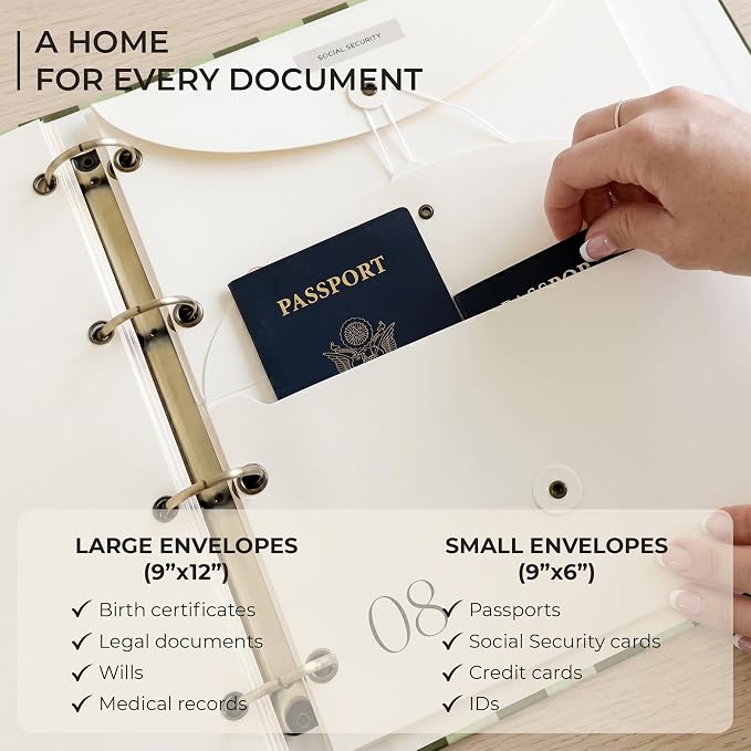 Document Organizer Binder for Important Papers & Passports - Image 5