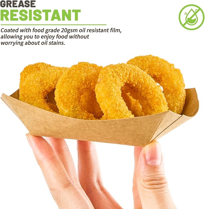 ZORRITA Mini Paper Food Trays, 1/4 Lb, 200 Pack, Disposable | Small, Serving - Image 4