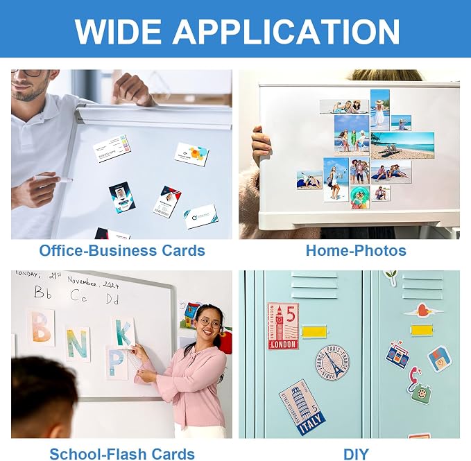 MaxGear 100 Pack Business Card Magnets Peel and Stick, Self Sticky Name Card | - Image 7