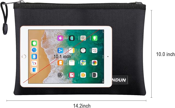 JUNDUN Fireproof Document Bags, 14.2”x 10.0”Waterproof and Fireproof Money Bag - Image 5