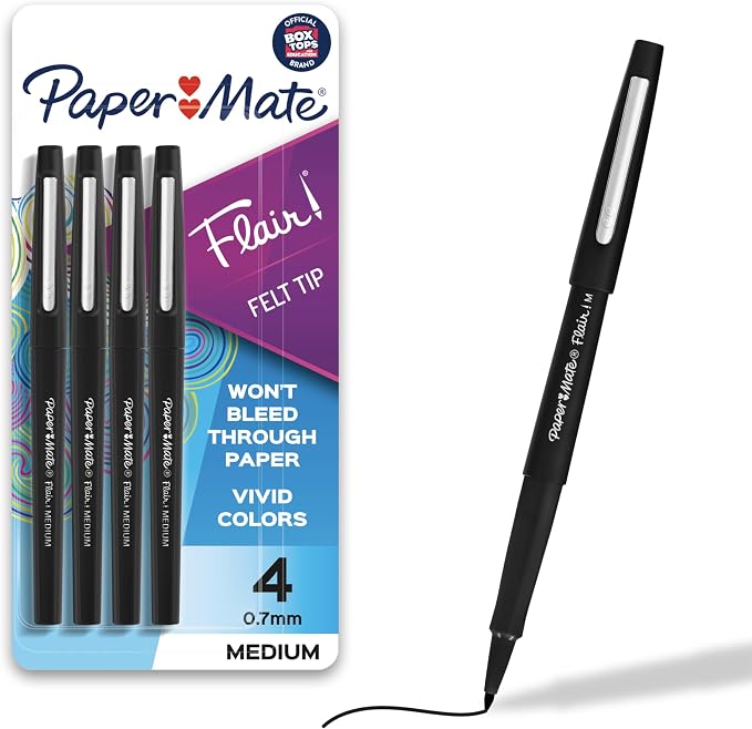 Paper Mate Flair Felt Tip Pens, Medium Point by Unknown