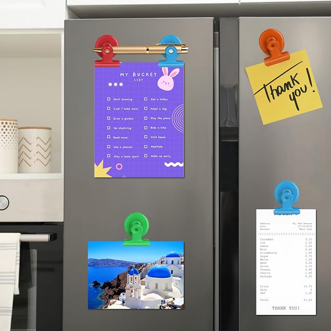 24 Pack Magnetic Clips Fridge Magnets Whiteboard Magnets, Magnet Clips - Image 2