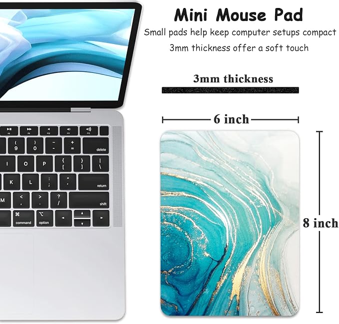 Dapesuom Small Mouse Pad, 6 x 8 Inch Thick Rubber Premium-Textured Non-Slip - Image 2