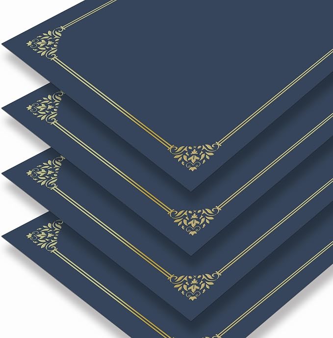 BELLE KR® Blue Certificate Folders 8.5 x 11, Documents and Diplomas - Image 2