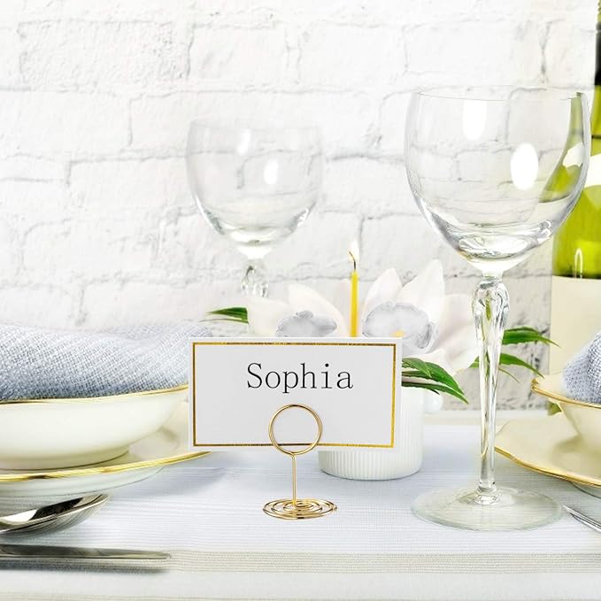 Toncoo 24 Pcs Premium Mini Table Number Holders and 24 Pcs Place Cards - Image 5