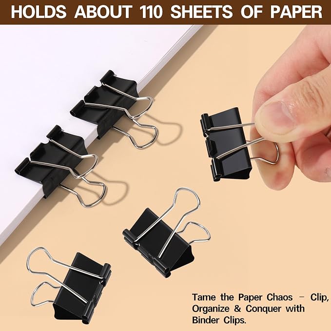 Binder Clips 1.25 Inch, Heavy-Duty Grip - Image 4