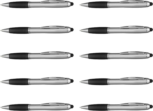 DISCOUNT PROMOS Stylus Ballpoint Pens Set of 10, Bulk Pack by DISCOUNTPROMOS