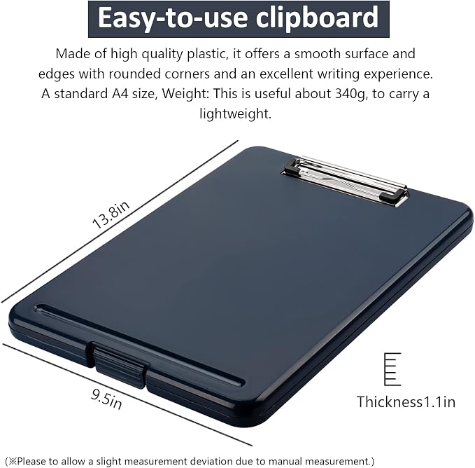 Clipboard with Storage, Storage Clipboard with Clip, Clipboards Foldable - Image 3