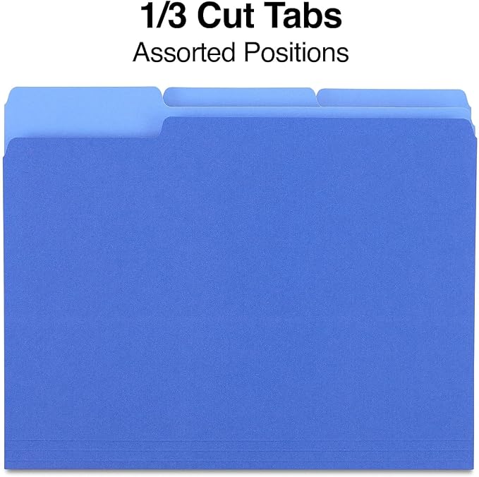 Staples File Folder, Letter Size, 1/3‑Cut Tab, Durable Paper Stock, 200/Carton - Image 6