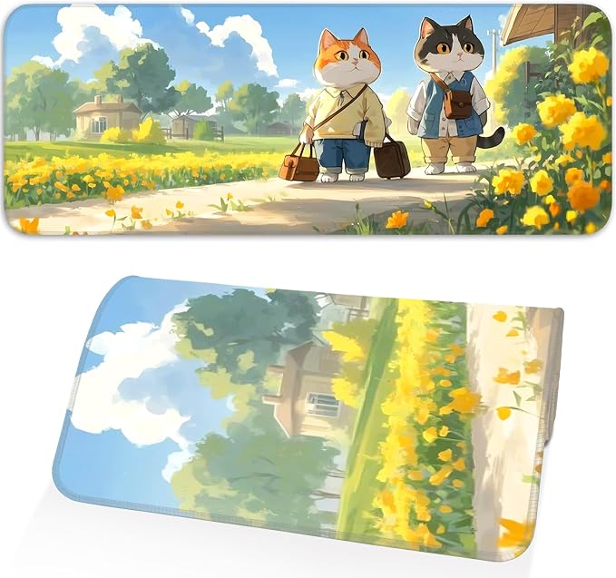 Cute Cat Mouse Pad, Non-Slip Rubber Gaming Mouse Pad by Unknown