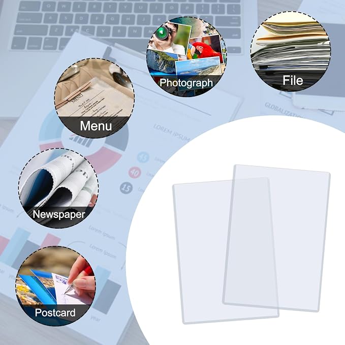 Rainmae 12 Pack 8.5" x 11" Rigid Print Protectors, Paper Sleeves Photo Plastic - Image 3